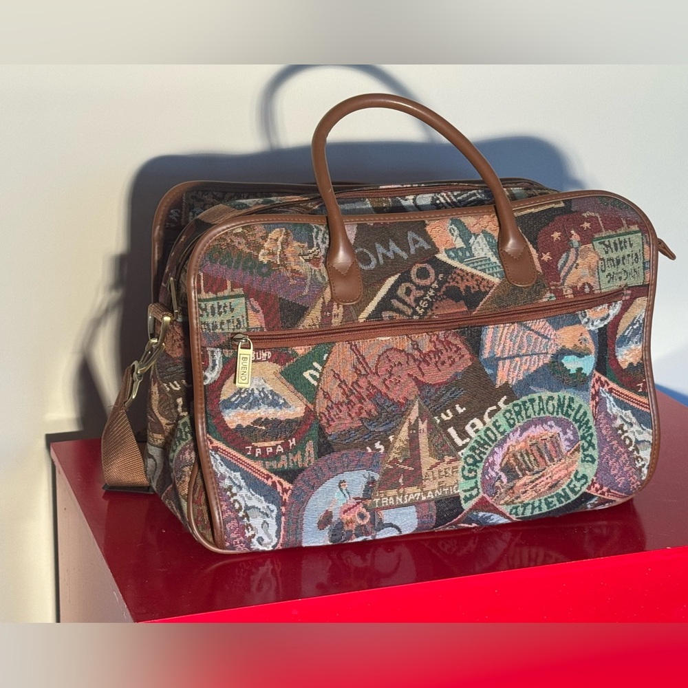 Bueno Brown and Multicolor Travel Bag